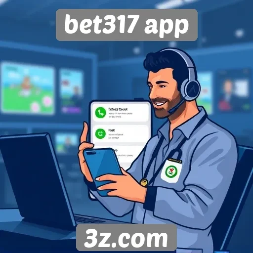 Experiência de suporte ao cliente no bet317 app